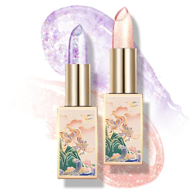 CATKIN Lip Balm Color Changing Lipstick Ultra Hydrating Lip Moistrurizer Lip Care with Vitamin E Nourishing For Cracked & Dry Lips 0.12 oz 2pcs (07+18)