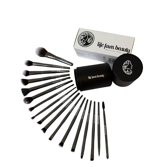Professional Makeup Brushes Kit with Soft Synthetic Bristles + Case