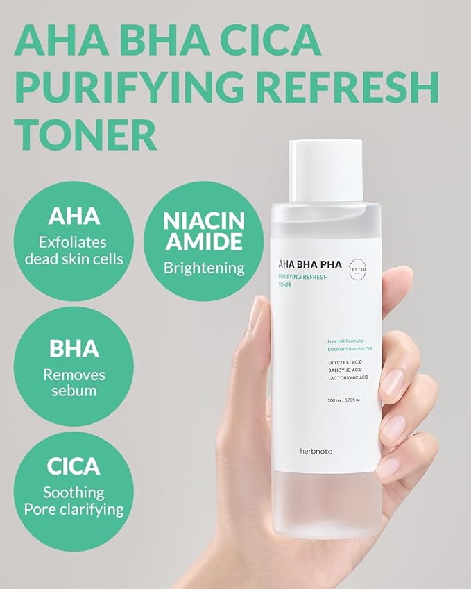 Heartleaf Soothing Moisture Ampoule & AHA BHA PHA Purifying Refresh Toner Bundle