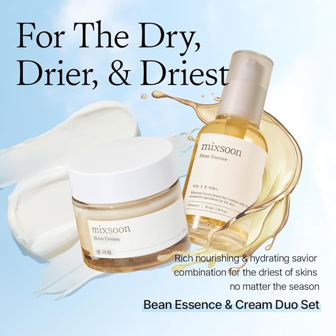 mixsoon Bean Essence Exfoliating, Snail Mucin Moisturizer for Hydrating, Fermented Bean Extract, Gentle Formula for Smooth Skin 50ml / 1.69 fl.oz. Korean Glass Skin Care