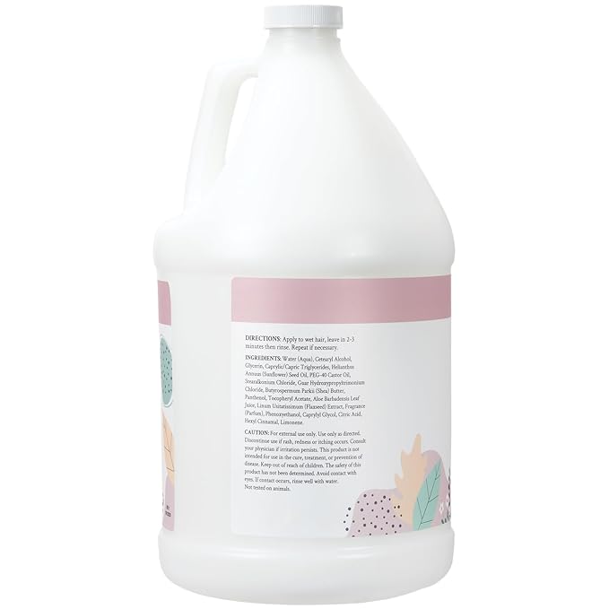 Ginger Lily Farms Botanicals Moisturizing Conditioner for Dry Hair, 100% Vegan & Cruelty-Free, Whispering Rose Scent, 1 Gallon (Pack of 4)