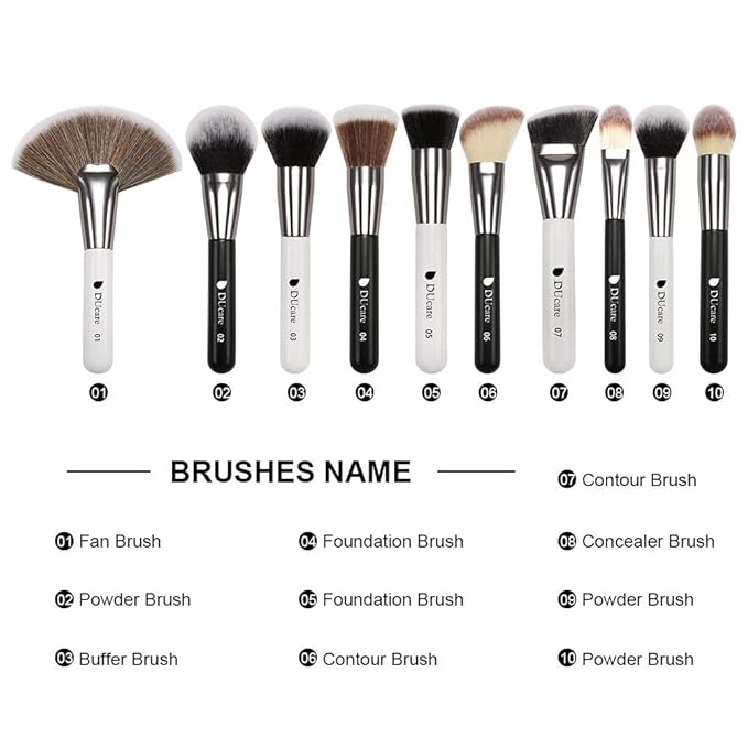 DUcare 31Pcs Pcs Pro Grade Makeup Brushes Set with Organizer Dense Ultra Soft Bristle Luxury Make up Brushes for Foundation,Face Blending Powder, Contour, Bronzer,Highlight, Concealer, Eyeshadow