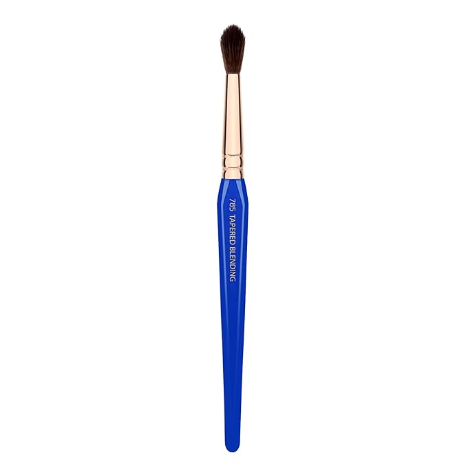 Bdellium Tools Professional Makeup Brush - Golden Triangle Series 785 Tapered Blending - With All Vegan and Soft Synthetic Fibers, For Applying Shadow (Blue, 1pc)