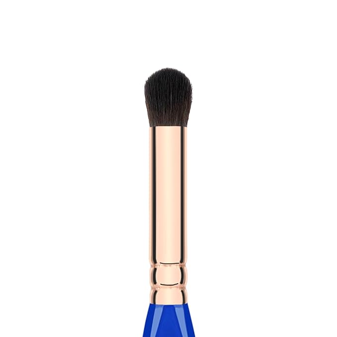 Bdellium Tools Professional Makeup Brush - Golden Triangle 767 Round Blender - With All Vegan and Soft Synthetic Fibers, For Blending & Smoothing (Blue, 1pc)