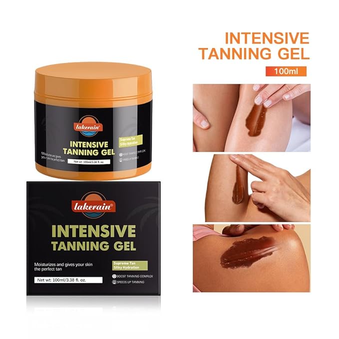 MAEPEOR Intensive Brown Bronzer Natural Tanning Accelerator Cream Gel Longer-lasting Soft Brown Tanning Gel for Sunbeds and Outdoor Sun (100ML, Color 01)