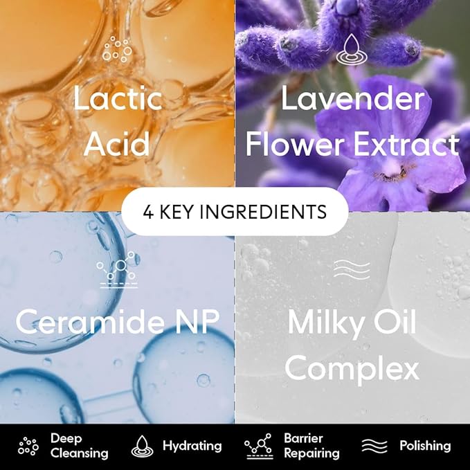 LOOPS Milky Cleanser Korean Skincare - Deep Cleansing and Hydrating Skin Care - Pre-soaked Bamboo Facial Cleansing Pads - Facial Wash with Milky Oil Complex - Oil Cleanser for Face - Pack of 60