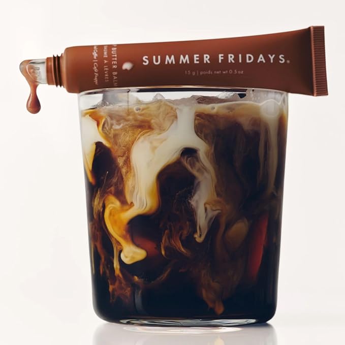 Summer Fridays Tinted Lip Butter Balm - Conditioning Vegan Lip Balm for Instant Moisture, Shine & Hydration - Sheer-Tinted, Soothing Skincare - Iced Coffee (.5 Oz)