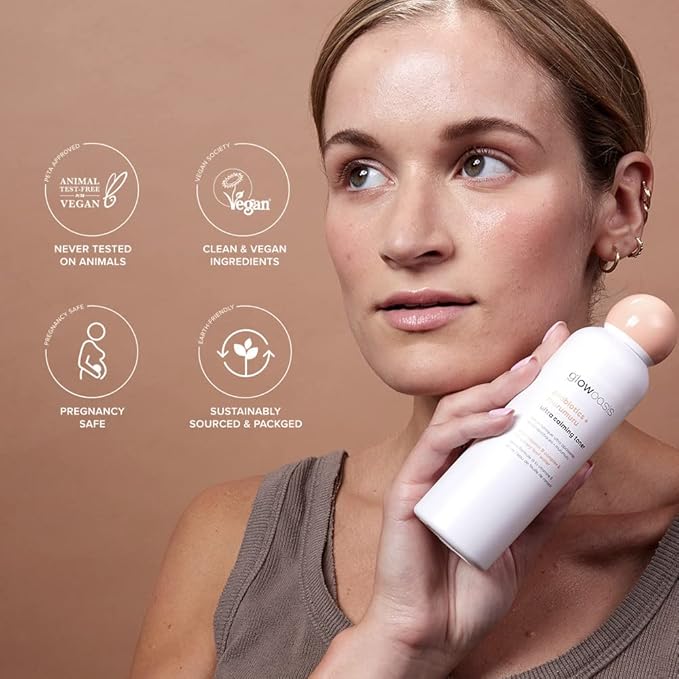 glowoasis Probiotics + Murumuru Ultra Calming Facial Toner | Hydrating Toner | Face Toner for Women and Men | Face Toner | Fragrance-Free Toner for Sensitive Skin