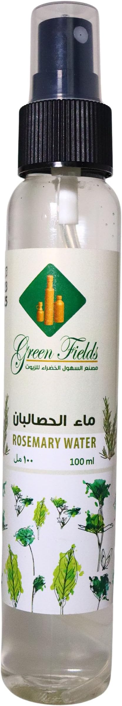 Green Fields Oils Pure Rosemary Hydrosol – 100ml Steam Distilled | Natural Hair Tonic for Growth & Strength, Skin Toner, and Aromatherapy (Chemical-Free)