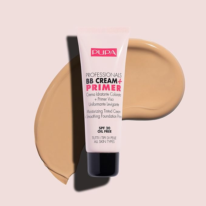 Pupa Milano Professionals BB Cream and SPF 20 Primer for Women, No. 002/Sand, 1.69 Ounce