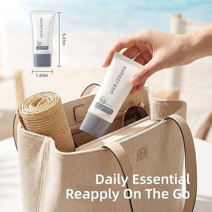 SPF 50+ PA+++ Sunscreen Lotion for Face & Body, No White Cast, For Sensitive & Oily Skin