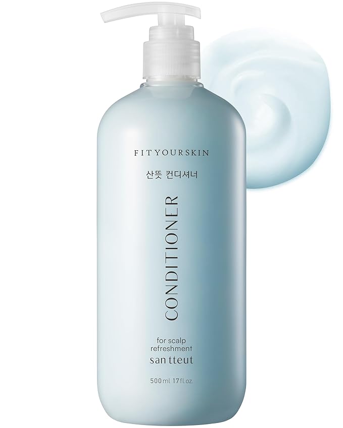 SAN TTEUT Cooling Scalp Conditioner (17 fl.oz) – Triple Mint for Oily Roots & Dry Ends – pH 5.5 Sebum Control, Keratin Protein, Blue Bell Perfumed Scent, Paraben Free