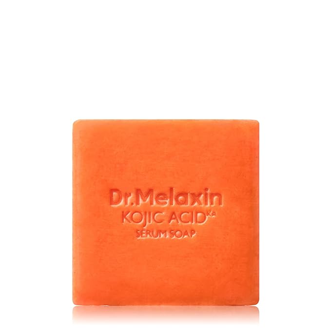 Dr.Melaxin Kojic Acid Turmeric Serum Soap – Tone Care Cleansing Bar for Uneven Skin Tone, Elastic Deep Cleansing Facial & Body Soap with Botanical Oils