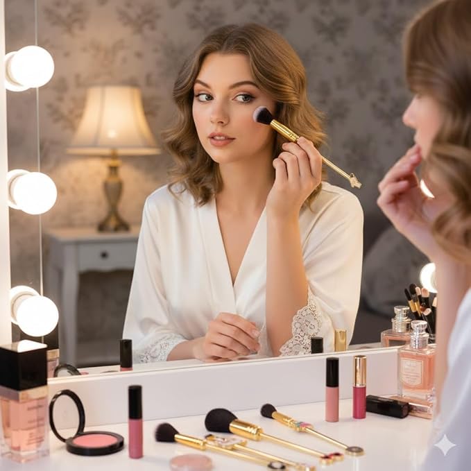 5pcs Famous Pop Singer Makeup Brushes - The Life of a Showgirl Make Up Brushes Metal Handle Makeup Tools Gift for Fans (Tay)