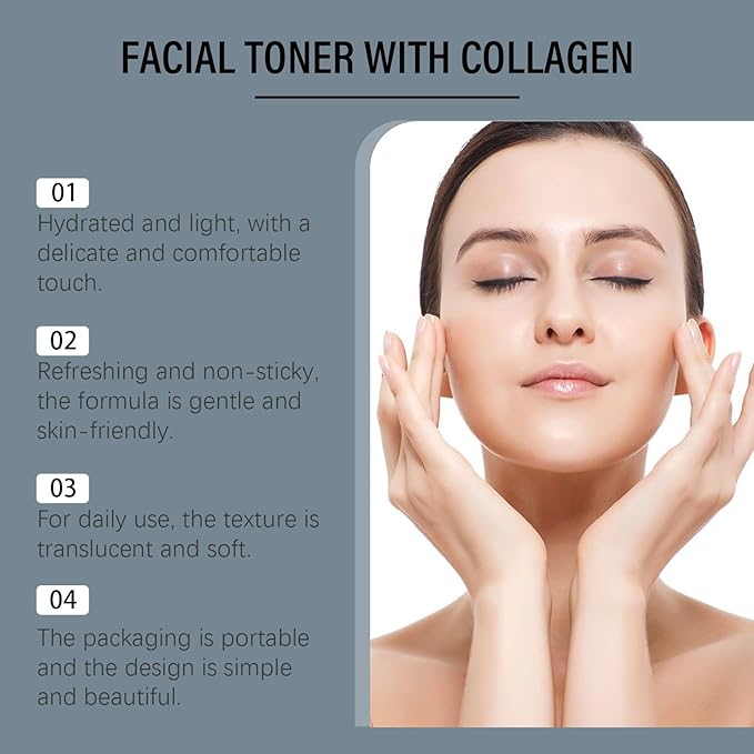 Collagen Facial Toner - Gentle Nourishing & Hydrating Daily Skincare, Designed To Boost Skin Radiance(1PCS)