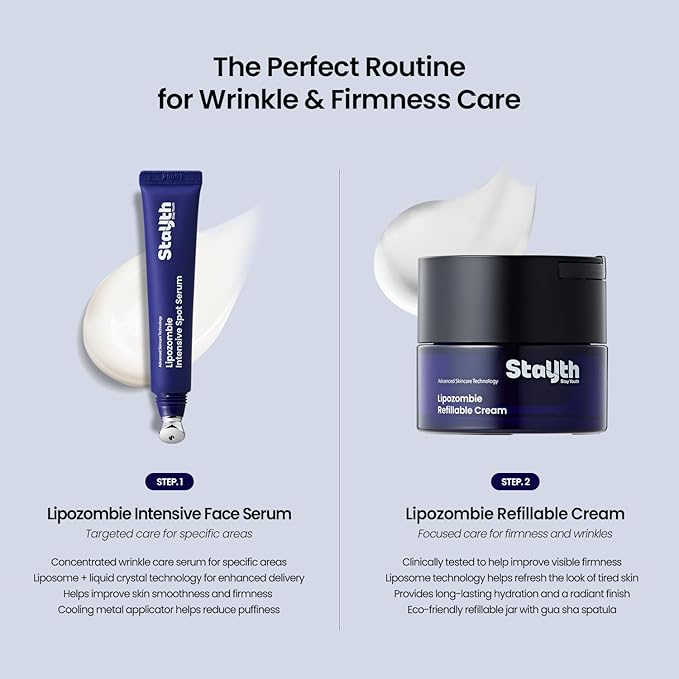 Lipozombie Refillable Cream - Korean Skincare Anti-Wrinkle Hydrating Cream with Peptides, Fermented Extracts & Liposome Tech for Glass Skin, Radiance (50ml / 1.69 fl. oz, Original)