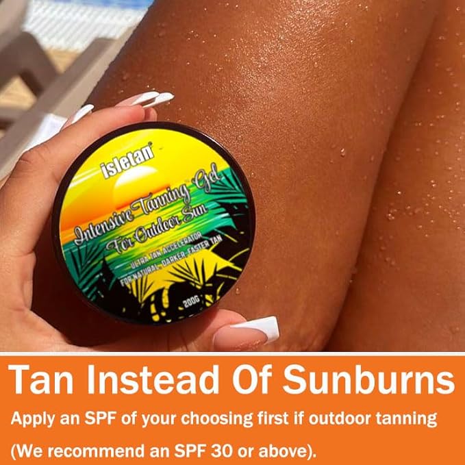intensive tanning gel mango, tanning gel for outdoor sun, 200g