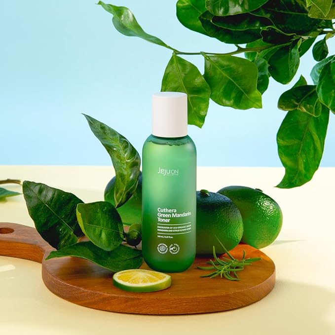Cuthera Green Mandarin Korean Essence Toner 5.07 Fl Oz - Jeju Natural Ingredients Vitamin Rich Hydrating, Pore Tightening, Non Irritating, Skin Smoothing, Oil Water Balance Care