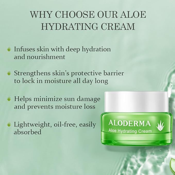 Aloderma Aloe Oil Controlling Set, 4 pcs - Aloe Clearing Gel, Oil Controlling Cleanser, Hydrating Cream, Hydrating Toner