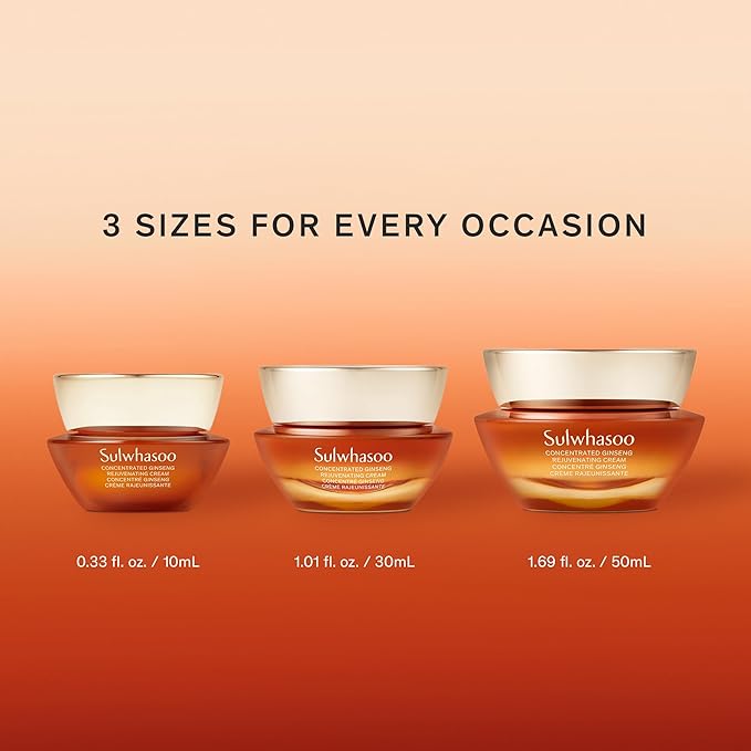 Sulwhasoo Concentrated Ginseng Rejuvenating Cream – Visibly Plump Skin & Wrinkles | Anti-Aging Deep Hydration Moisturizer with Korean Ginseng Actives, Ginseng Peptide™ & Vitamin C | Korean Skincare