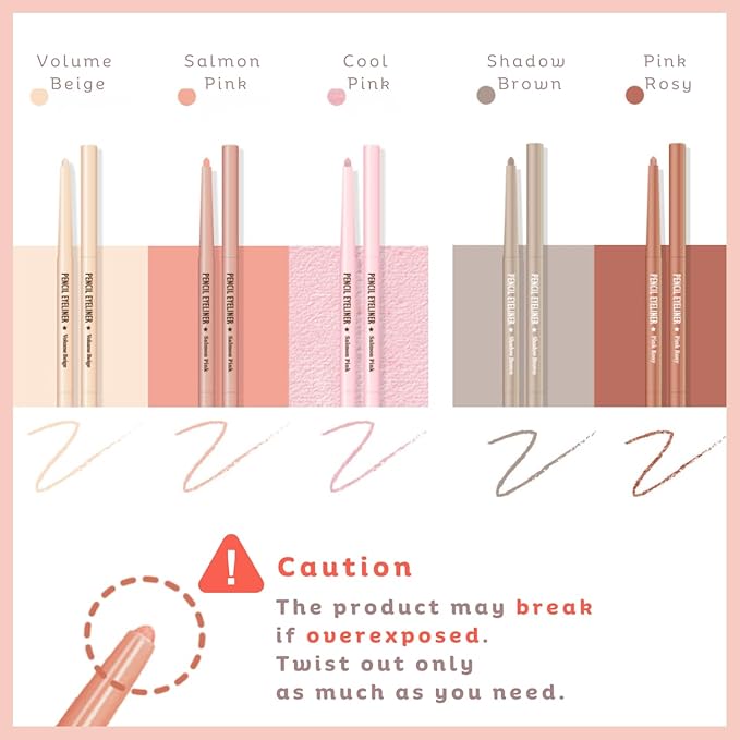 [thebom] AegyoSal Eyeliner Under-Eye Enhancing Pencil Highlighter Eye Makeup (2set) (Volume Beige + Shadow Brown)