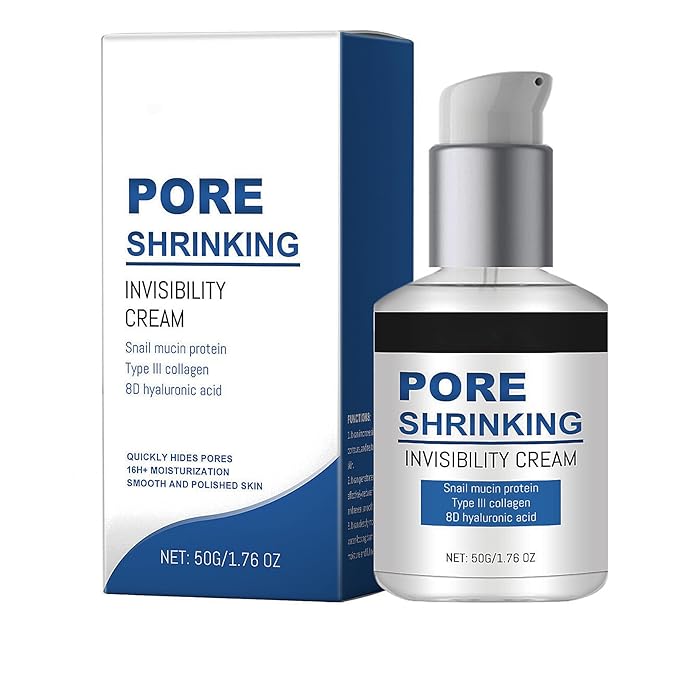 Pore Invisible Cream, Pore Minimizer for Face Shrinking Invisibility,Conceals Pores Cream Hydrates & Smooths Pores Reducer for Face, Radiant Lightens Fine Lines, Nourishing Soothing Base