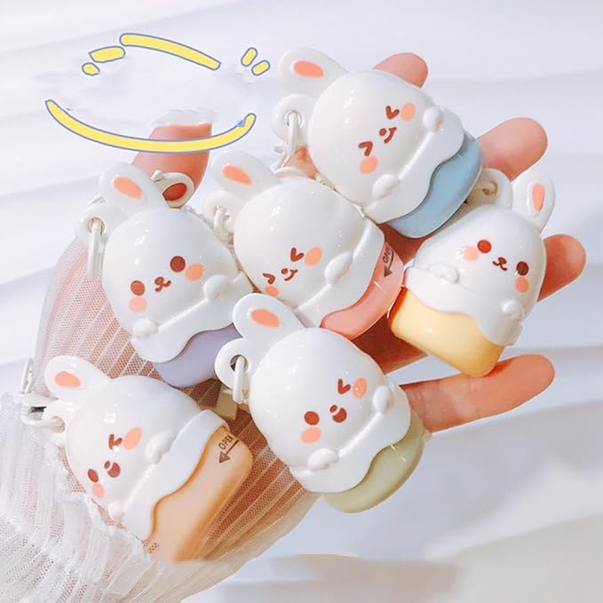Cute Little Rabbit Lip Balm for Children,Anti-Dry Anti-Crack Moisturizing Lip Gloss,Natural Ingredients Lipsticks Lip Care Products,Fruit Flavored Lip Stick for Kids