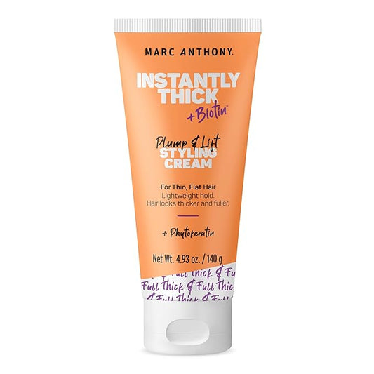 Marc Anthony Hair Thickening Styling Cream for Thin&Flat Hair,Instantly Thick-Volumizing-Hair Cream with Biotin,Lightweight Hold for Thicker Fuller-Hair-Sulfate-Free Haircare Products,(Pack of 6)
