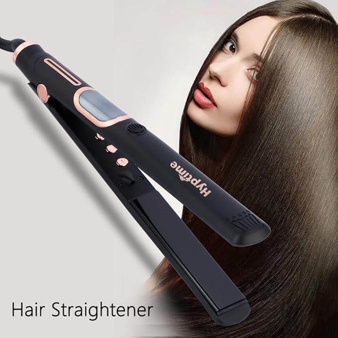 0.4 Inch Titanium Pencil Flat Iron, Small Curling Iron for Short Hair & Pixie Cut, LCD Temp Control 150-500°F, Dual Voltage Fast Heating Styling Tool for Men & Women