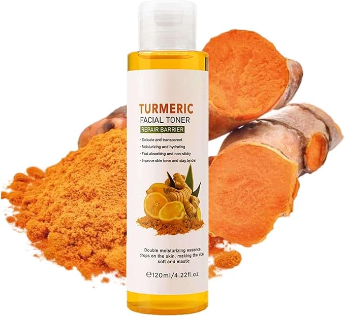 Turmeric Toner,Skin Balancing & Pore-Reducing Toner,Smoothing,Hydrating Toner for Diminished Dullness and Fine Lines,Anti-Aging Tumeric Toner for Face(120ml/4.22f1.0z)