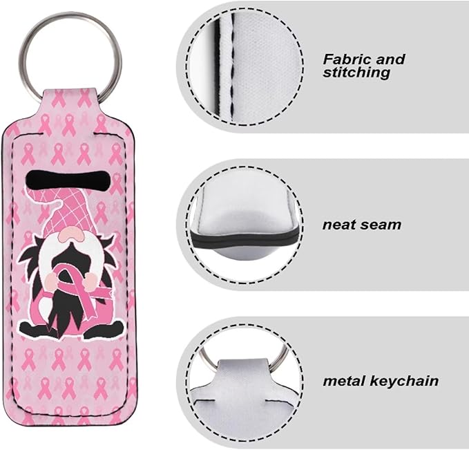 Pensura Chapstick Holder Keychain Fashion 5 Pcs Car Keychain Holder Portable Chapstick Holder Keep from Scratched and Dust