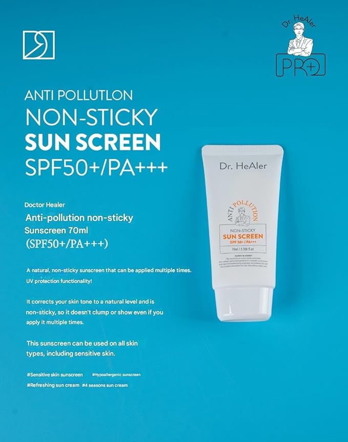 Dr.Healer Anti Pollution Non-Sticky Sun Screen SPF 50+/ PA+++ Korean Skin Care