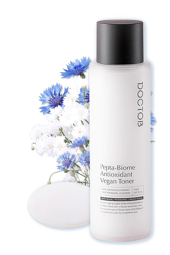 TheMogan DOCTOB Pepta-Biome Antioxidant Vegan Toner - 81% Flower Water, Hydrating, Anti-Aging, Balance, Strengthen Skin 150ml/5.07 fl.oz