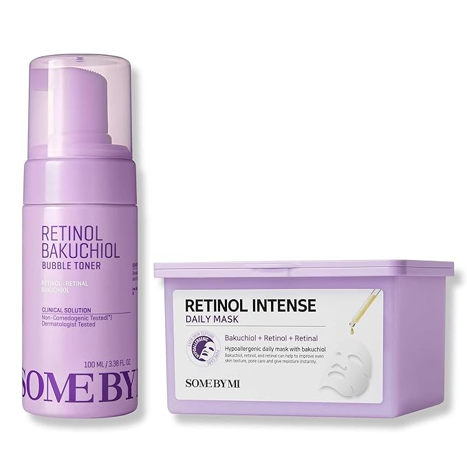 SOME BY MI Retinol Bakuchiol Bubble Toner & Retinol Intense Daily Mask