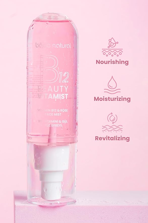 Bade Natural Vitamin Mist with B12 & Rose Water – Refreshing Face Spray for Radiant, Hydrating and Revitalizing Facial Mist for Daily Use, 100 ml