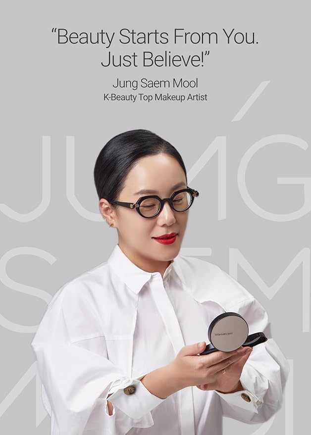 JUNG SAEM MOOL Artist Cushion Blush | Easy to Blend with Puff, Buildable Liquid Blush for Cheeks with a Natural & Dewy Finish, Korean Makeup (Dewy | Blooming Pansy)
