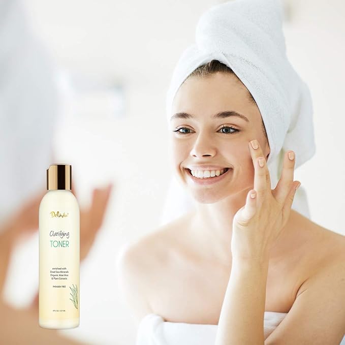 Deluvia Clarifying Toner for Face, Hydrating Face Toner for Sensitive, Dry, Aging Skin. Facial Toner & Pore Cleanser for Face, Alcohol Free Toner, Face Toner for Women & Men. Skincare Hydrating Toner.
