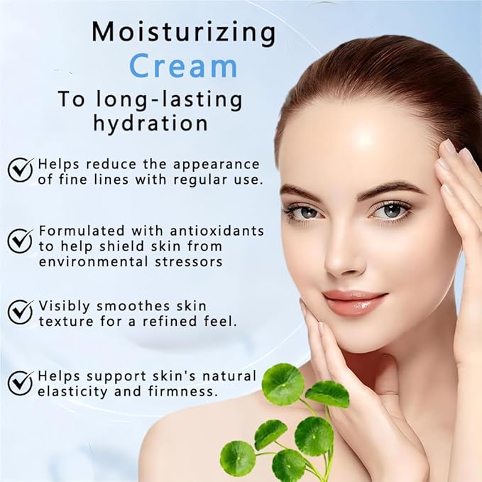 Youthful Moisturizing Face Cream with Collagen, Centella Asiatica, Hyaluronic Acid | Daily Face Moisturizer for All Skin Types | All-Day Hydration for Youthful Skin 100 ml/3.38 fl.oz. (2pcs)