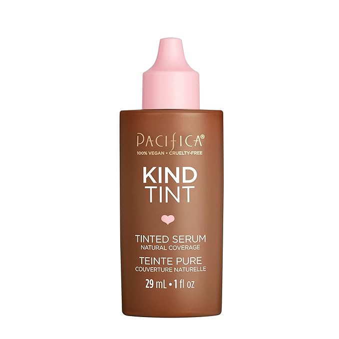 Pacifica Tinted Moisturizer – Kind Tint Serum, Lightweight Hydrating Foundation with Vegan Collagen & Hyaluronic Acid for Dewy Glow, Buildable Coverage, Vegan, 1 fl oz (Shade 04)