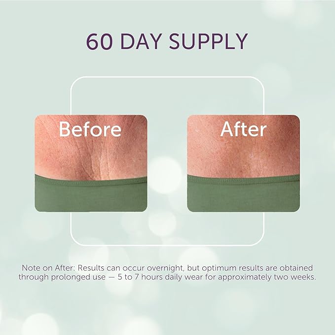 Silc Skin Decollette Pad Medical Grade Chest Wrinkle Patches For Sleep Lines And Sun Damage, Reusable Silicone Chest Pad, Holiday Beauty Gift For Women, 60 Day Supply