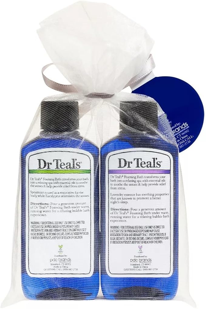 Dr Teal's Lavender & Eucalyptus 2-Piece Foaming Bath Gift Set