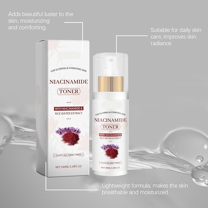 Niacinamide Hydrating Toner - Moisturizing, Brightening Facial Essence Water For Refreshing Skin & Long-Lasting Glow(2PCS)