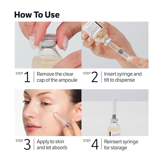 Fuente Silk Peptide Intensive Lifting Ampoule | Moisturizes, Firms and Lifts, Korean Anti-Aging Facial Essence, Smooths Wrinkles, Improves Elasticity | Christmas Gift for Women