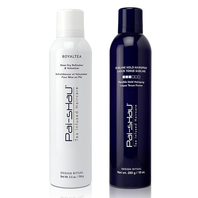 Pai-Shau - RoyalTEA & Sublime Hair Refreshers, Lightweight Medium Hold Hair Spray and Volume Boost, Shine Enhancing & No Flaking for All Hair Types