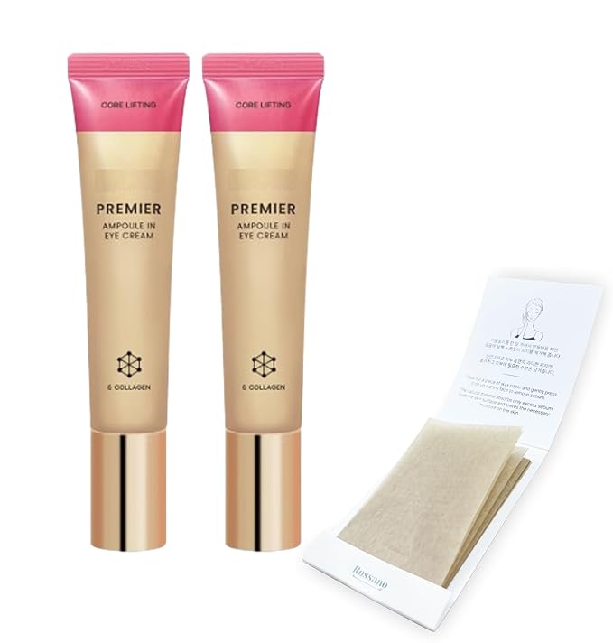 2024 Season12 Premier Ampoule in Core Lifting Eye Cream For Face 40ml X 2ea With ROSSANO Oil Control Paper