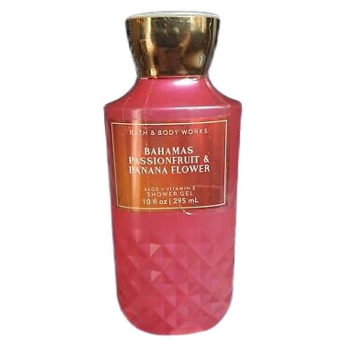 Bath and Body Works Gift Set of 10 oz Shower Gel and 8 oz Lotion (Bahamas Passionfruit & Banana Flower)
