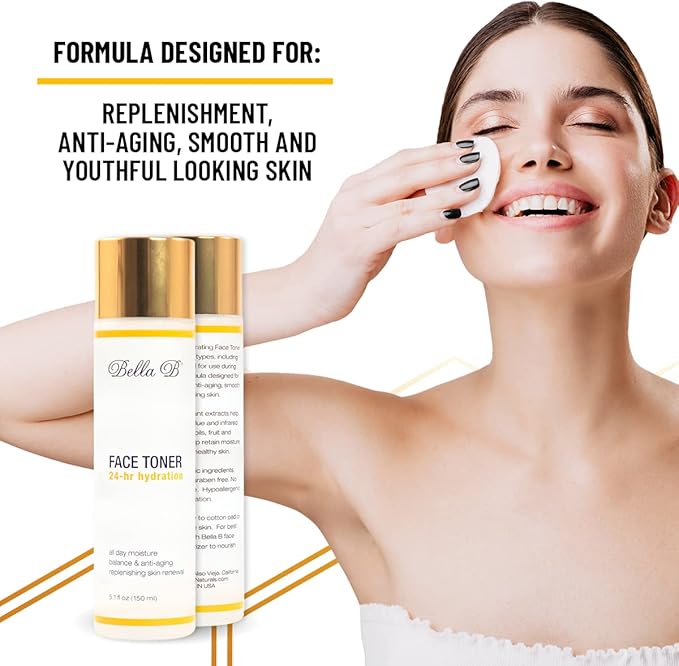 BELLA B Face Toner 5.1 oz Bottle - Pregnancy Skin Care - Pregnancy Toner - Pregnancy Safe Toner - Healthy Beauty - Natural Toner for Face - Fragrance Free Toner - Face Toner Moisturizer