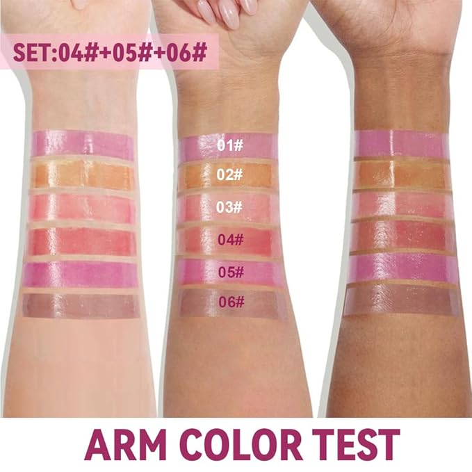 3Pcs Summer Lip Butter Lip Balm Glow Reviver Lip Gloss, Melting Lip Serum, Ultra-Hydrating Natural Vegan Lip Balm, Sheer-Tinted Shine & Hydration, Soothes & Softens Dry Lips (04+05+06)