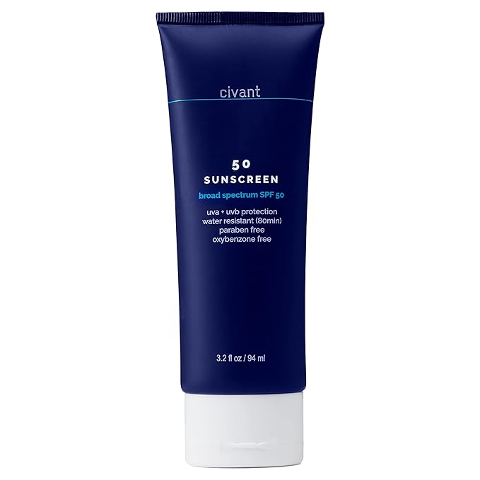 Civant SPF 50 Sunscreen for Face & Body - Broad Spectrum Sunscreen with Vitamin E & Zinc Oxide - Oxybenzone & Paraben Free, Cruelty Free & Vegan, 3.2 fl oz