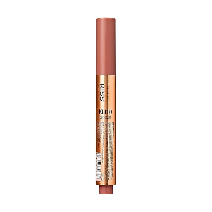 KISS NEW YORK Professional Melting Jelly Lip Balm, High Shine & Moisturizing Lip Stick, Long Lasting, Plumping Effect Look, Non-Sticky & Not Cakey, Easy Application & Natural Coverage (Coconut)